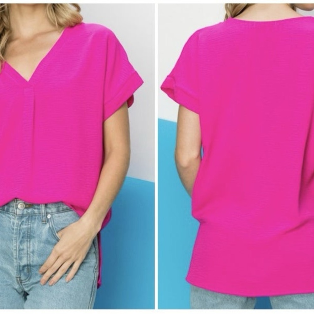 Pink Neon Dreams Dressy Tee - Picture 2 of 9